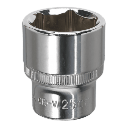 Sealey WallDrive Socket 25mm 1/2"Sq Drive Fully Polished Model No-SP1225