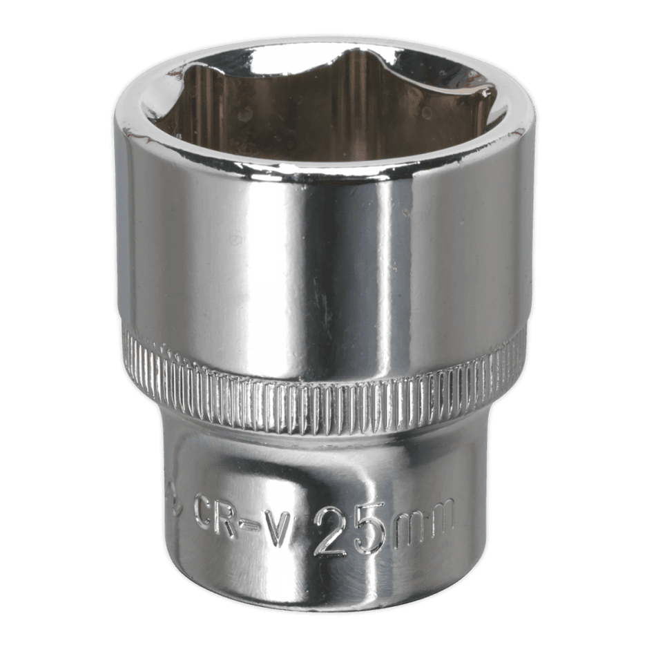 Sealey WallDrive Socket 25mm 1/2"Sq Drive Fully Polished Model No-SP1225