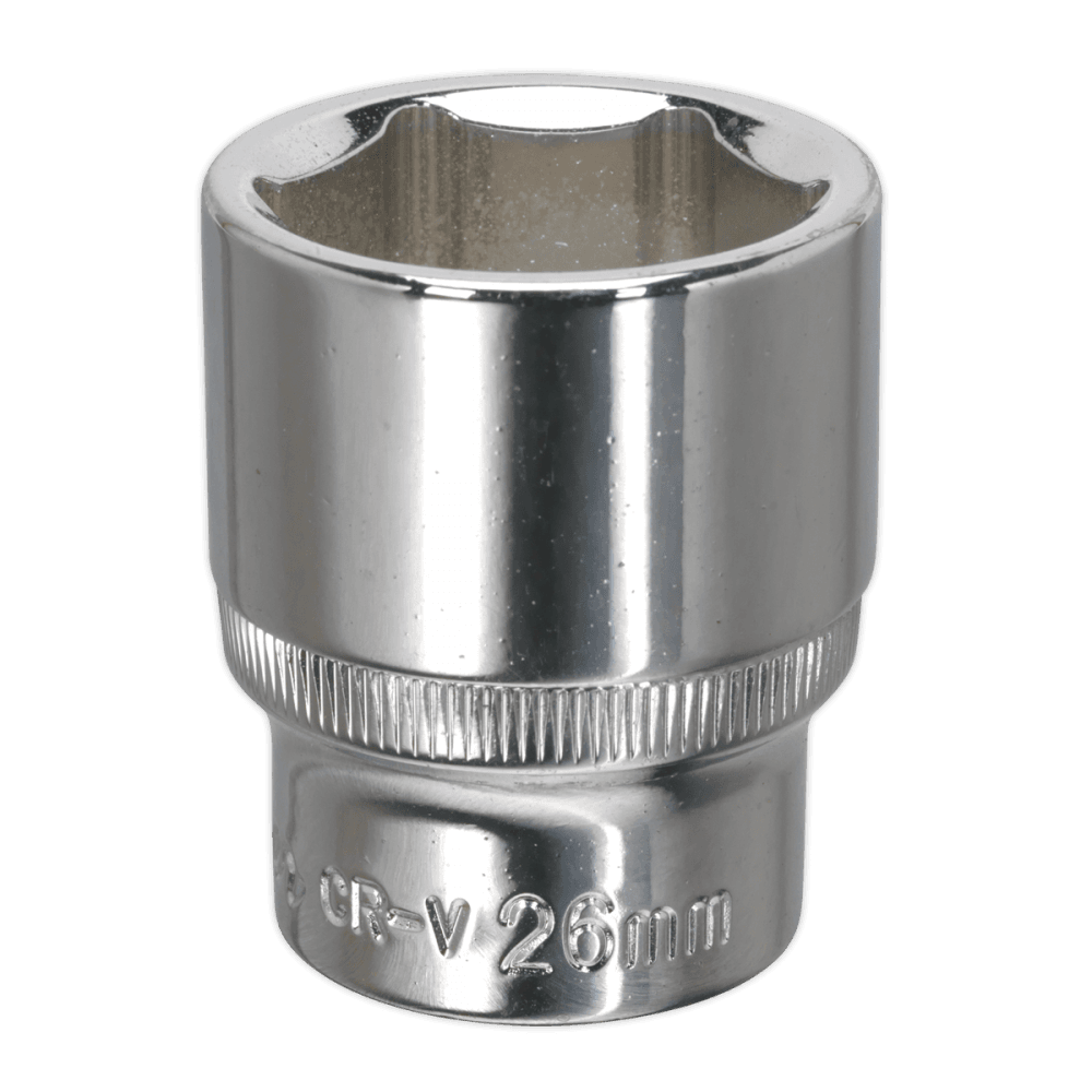 Sealey WallDrive Socket 26mm 1/2"Sq Drive Fully Polished Model No-SP1226
