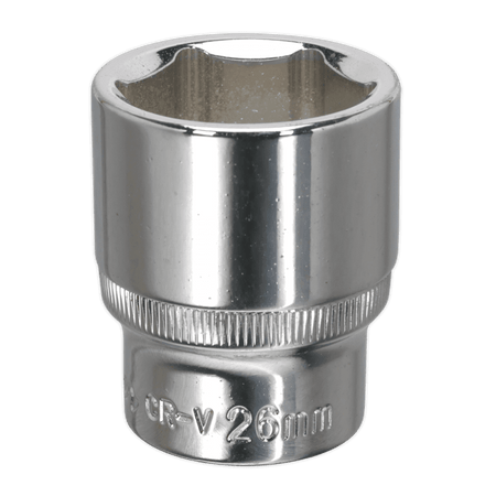 Sealey WallDrive Socket 26mm 1/2"Sq Drive Fully Polished Model No-SP1226