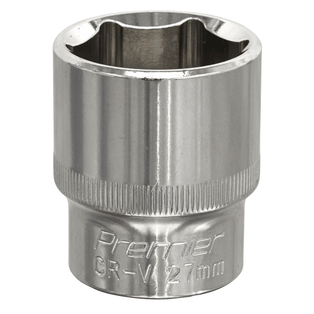 Sealey WallDrive Socket 27mm 1/2"Sq Drive Fully Polished Model No-SP1227