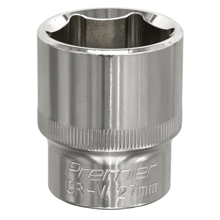 Sealey WallDrive Socket 27mm 1/2"Sq Drive Fully Polished Model No-SP1227