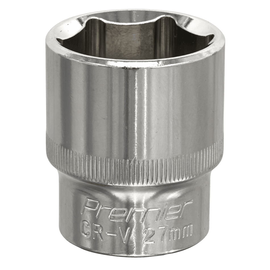 Sealey WallDrive Socket 27mm 1/2"Sq Drive Fully Polished Model No-SP1227