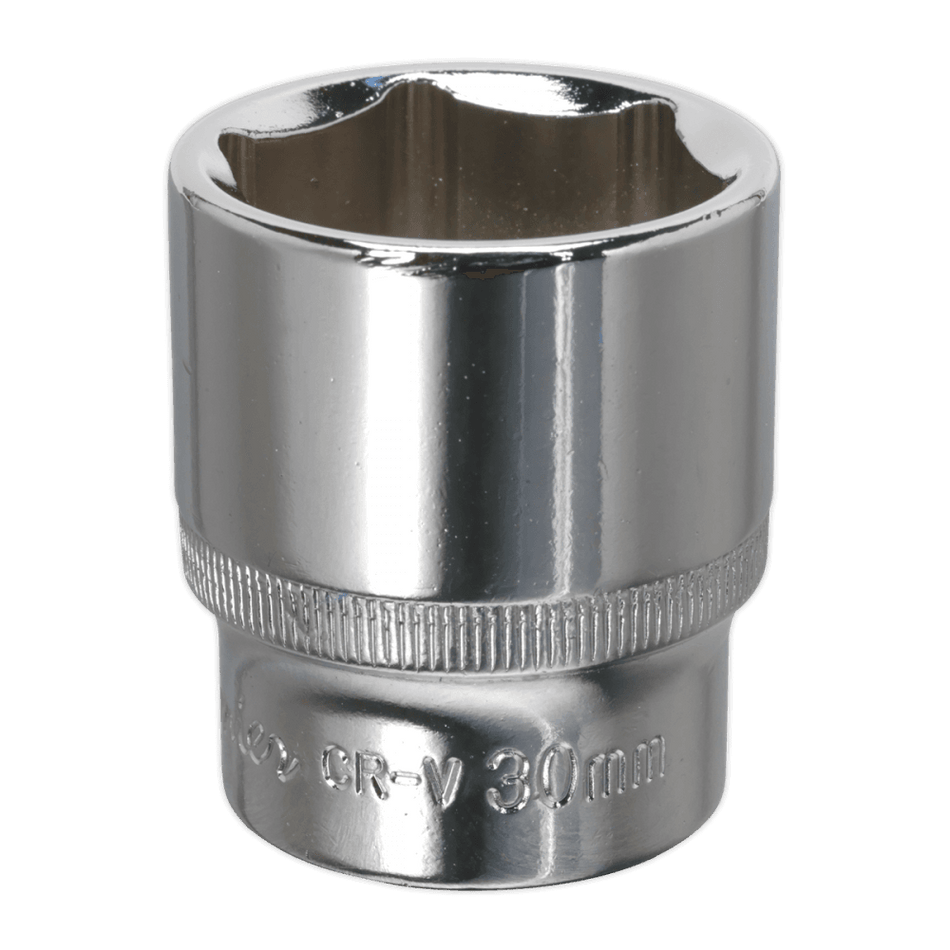 Sealey WallDrive Socket 30mm 1/2"Sq Drive Fully Polished Model No-SP1230