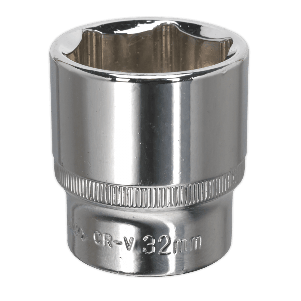 Sealey WallDrive Socket 32mm 1/2"Sq Drive Fully Polished Model No-SP1232