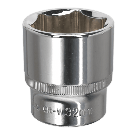 Sealey WallDrive Socket 32mm 1/2"Sq Drive Fully Polished Model No-SP1232