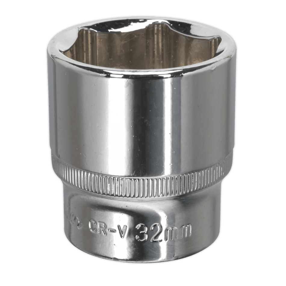 Sealey WallDrive Socket 32mm 1/2"Sq Drive Fully Polished Model No-SP1232