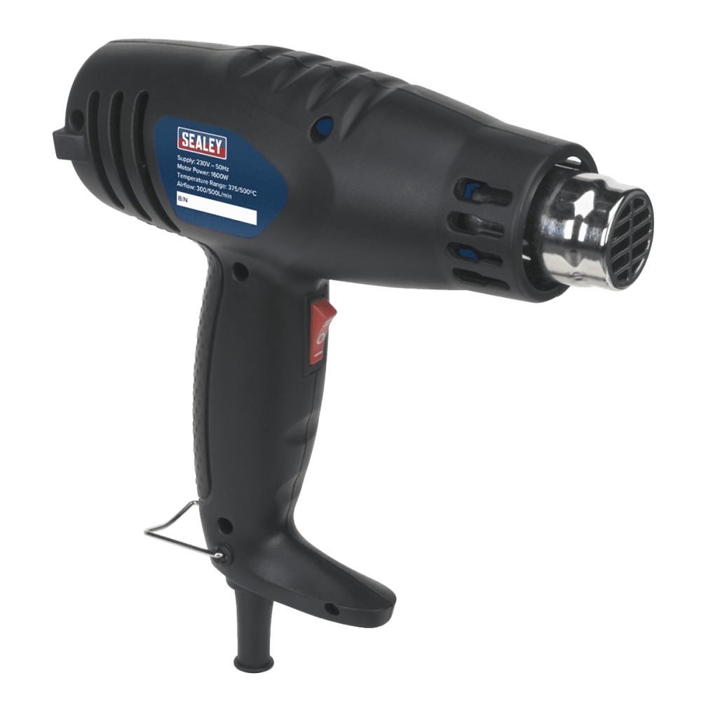 Sealey Hot Air Gun 1600W 2-Speed 370Â¶ÃºC/500Â¶ÃºC Model No-HS105