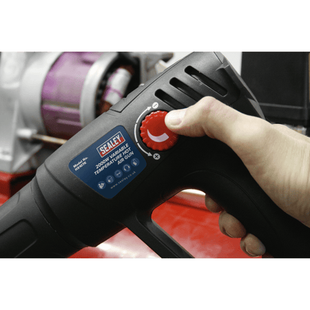 Sealey Variable Temperature Hot Air Gun Kit 2000W 50-450Â¶ÃºC/90-600Â¶ÃºC Model No-HS107K