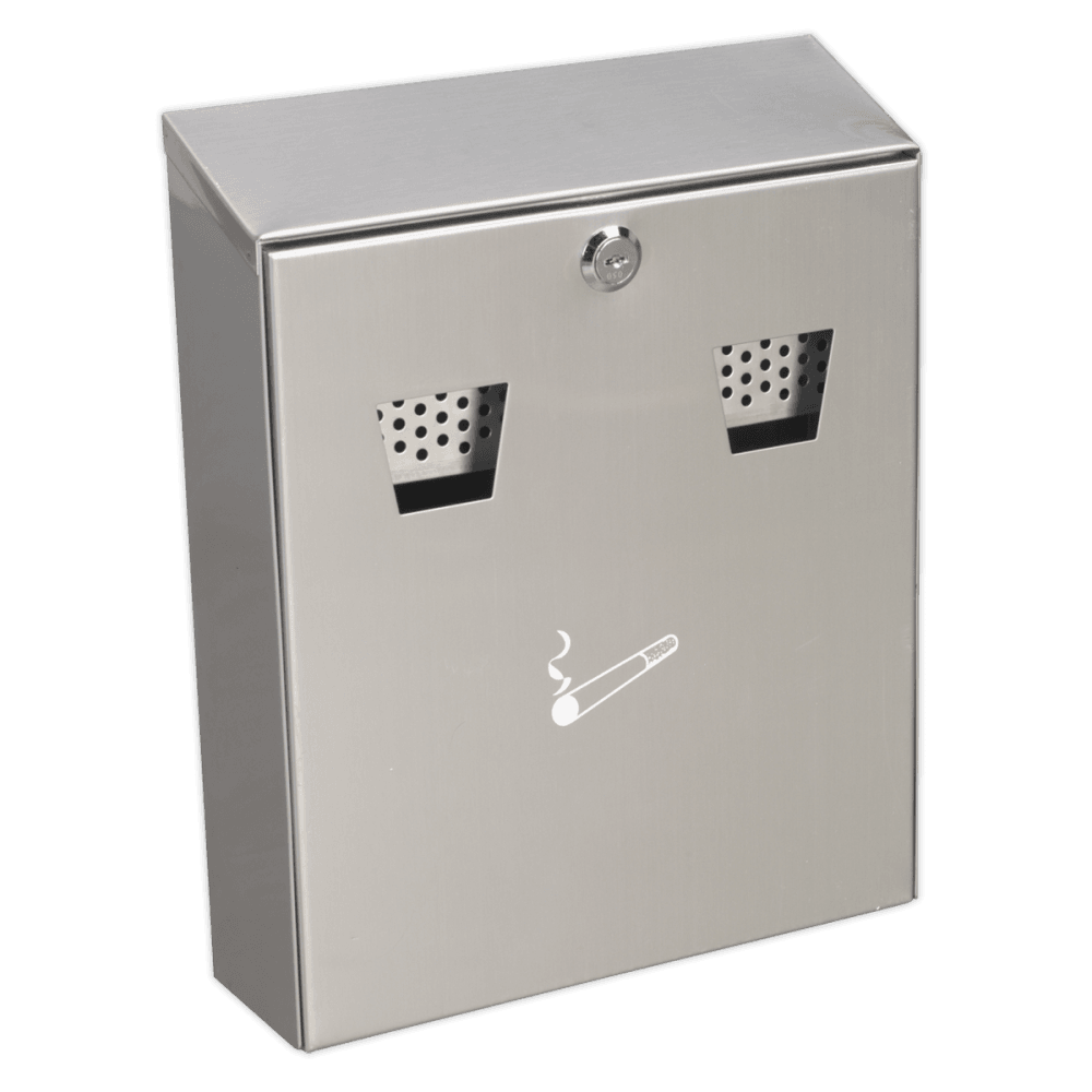 Sealey Cigarette Bin Wall Mounting Stainless Steel Model No-RCB02