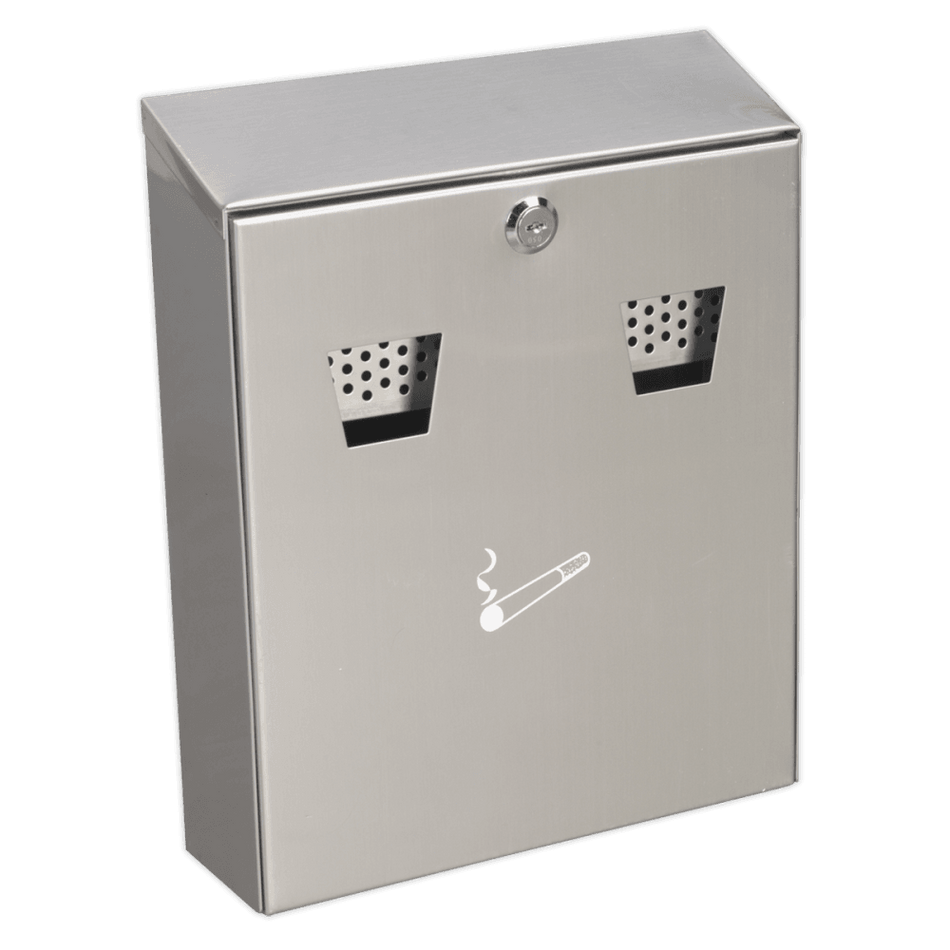 Sealey Cigarette Bin Wall Mounting Stainless Steel Model No-RCB02