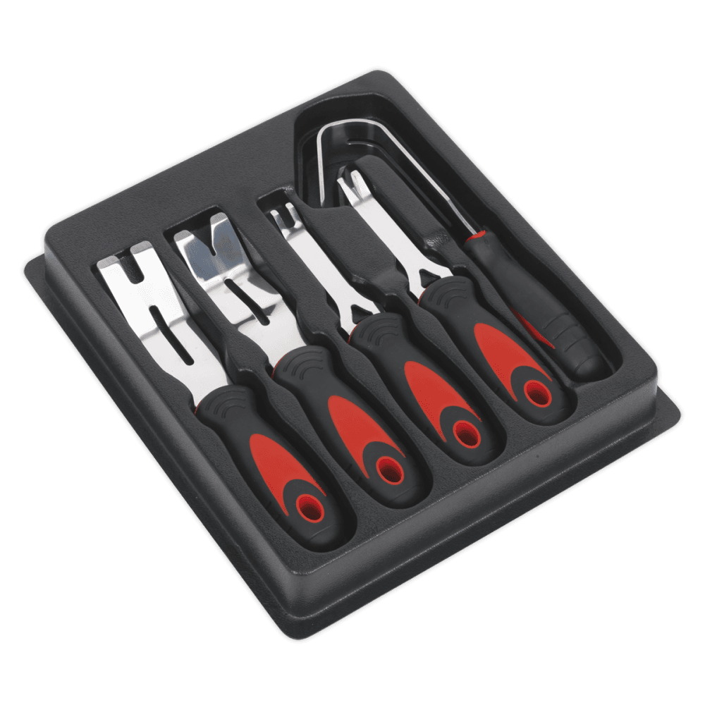 Sealey Door Panel & Trim Clip Removal Tool Set 5pc Model No-RT006