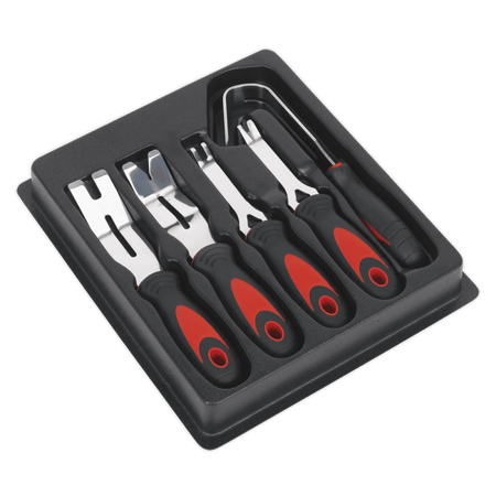 Sealey Door Panel & Trim Clip Removal Tool Set 5pc Model No-RT006