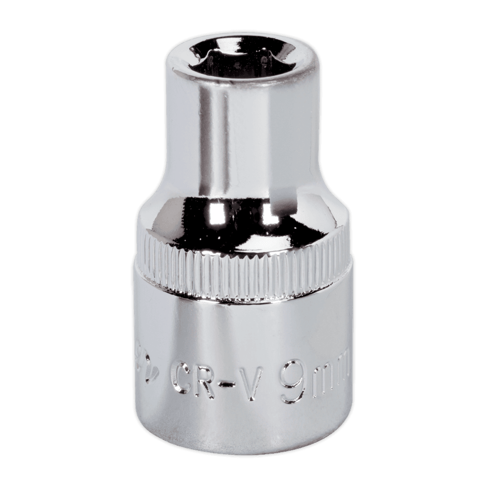 Sealey WallDrive Socket 9mm 1/2"Sq Drive Fully Polished Model No-SP1209