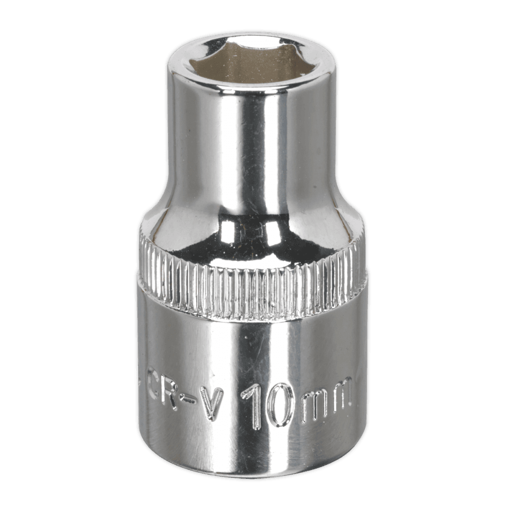 Sealey WallDrive Socket 10mm 1/2"Sq Drive Fully Polished Model No-SP1210
