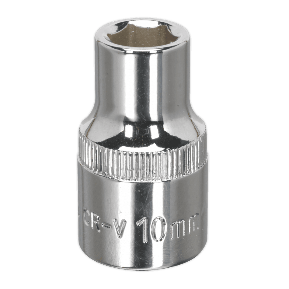 Sealey WallDrive Socket 10mm 1/2"Sq Drive Fully Polished Model No-SP1210