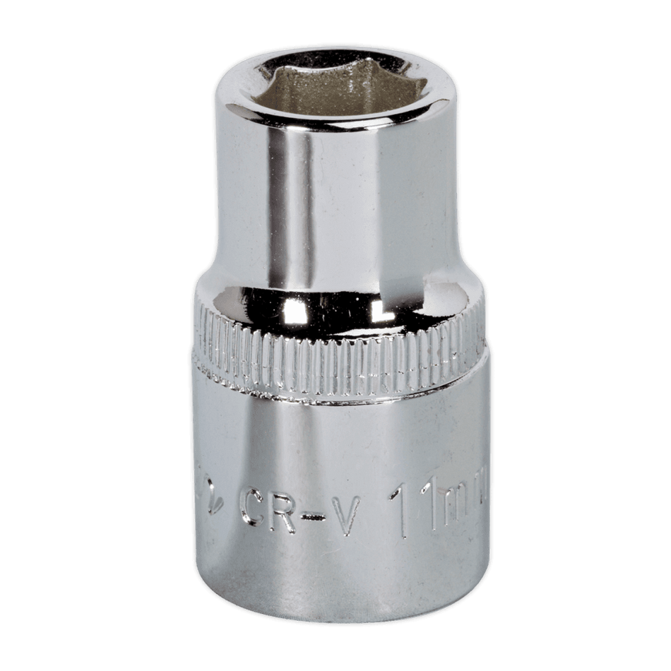 Sealey WallDrive Socket 11mm 1/2"Sq Drive Fully Polished Model No-SP1211