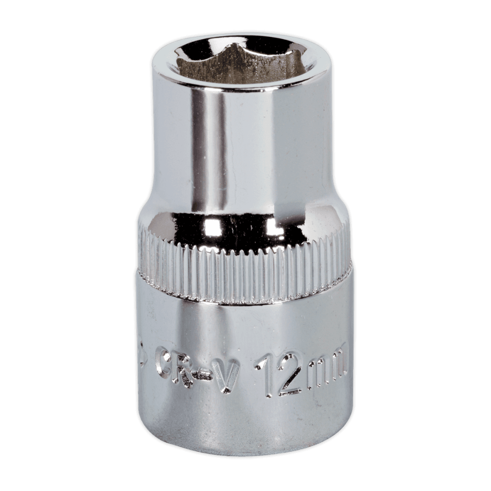 Sealey WallDrive Socket 12mm 1/2"Sq Drive Fully Polished Model No-SP1212