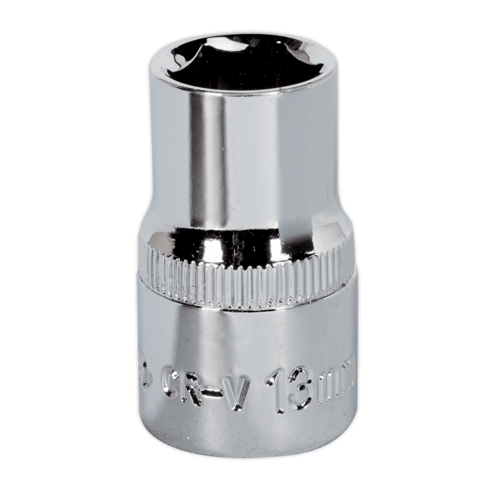 Sealey WallDrive Socket 13mm 1/2"Sq Drive Fully Polished Model No-SP1213