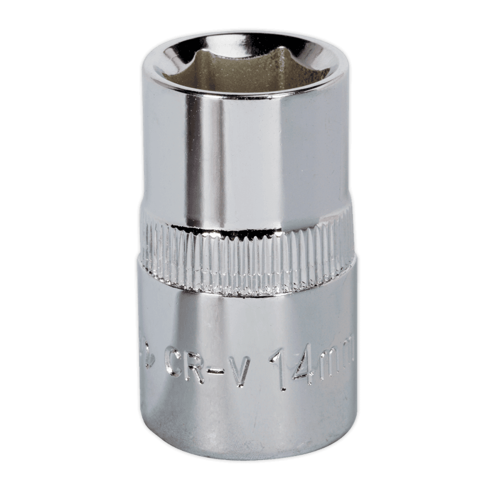 Sealey WallDrive Socket 14mm 1/2"Sq Drive Fully Polished Model No-SP1214