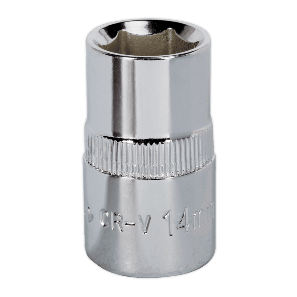 Sealey WallDrive Socket 14mm 1/2"Sq Drive Fully Polished Model No-SP1214