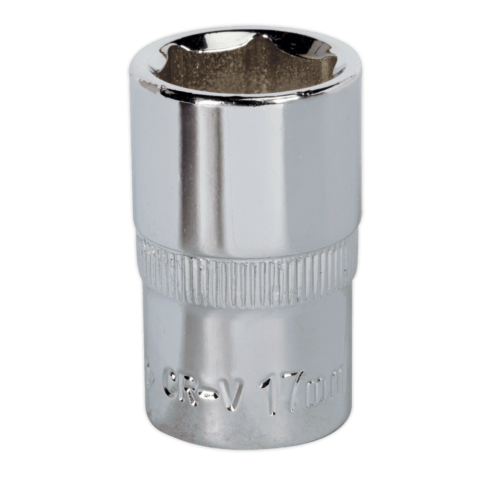 Sealey WallDrive Socket 17mm 1/2"Sq Drive Fully Polished Model No-SP1217