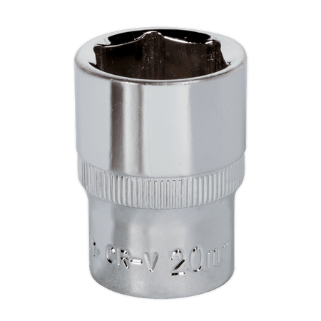 Sealey WallDrive Socket 20mm 1/2"Sq Drive Fully Polished Model No-SP1220
