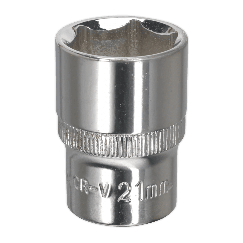 Sealey WallDrive Socket 21mm 1/2"Sq Drive Fully Polished Model No-SP1221