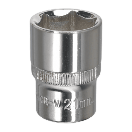 Sealey WallDrive Socket 21mm 1/2"Sq Drive Fully Polished Model No-SP1221