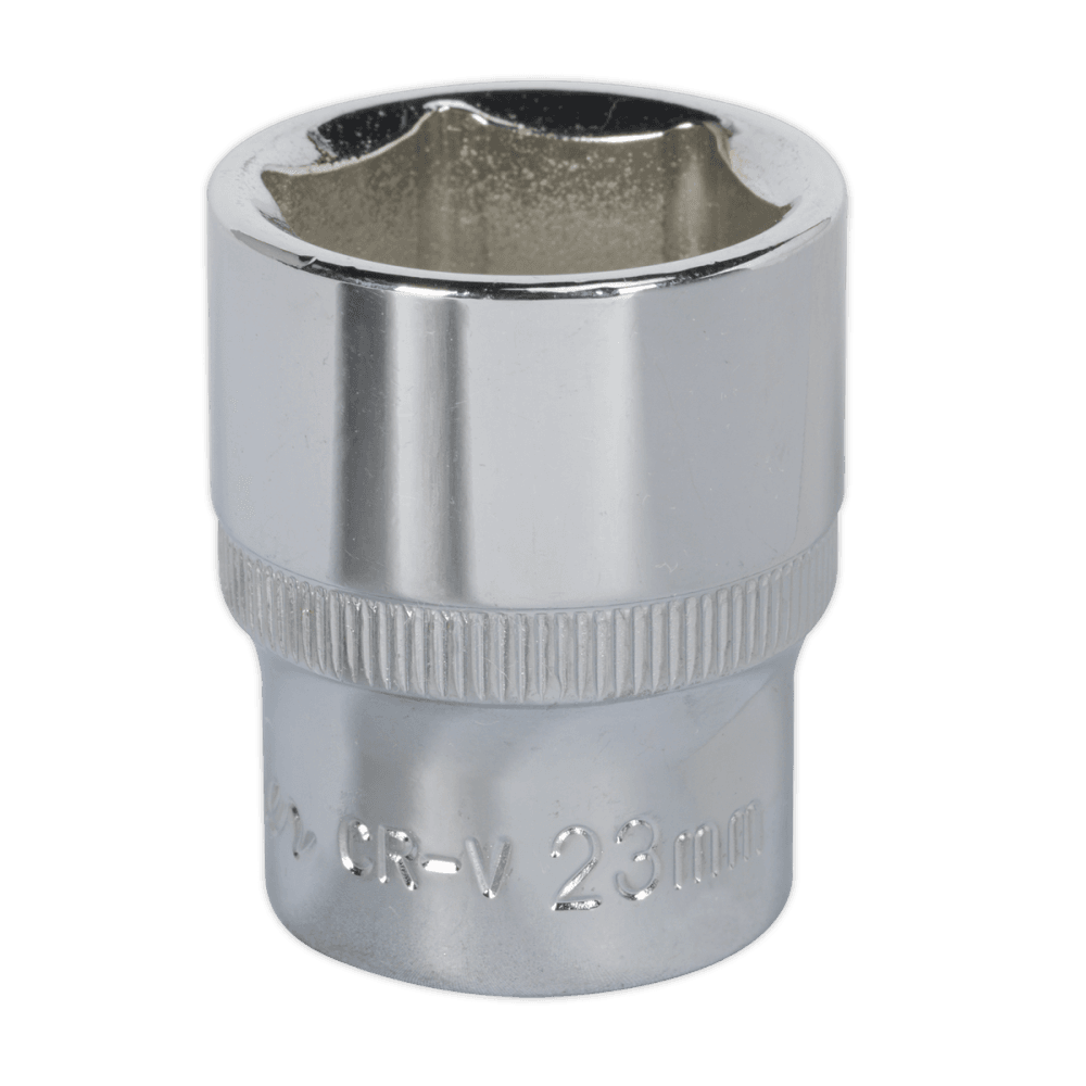 Sealey WallDrive Socket 23mm 1/2"Sq Drive Fully Polished Model No-SP1223