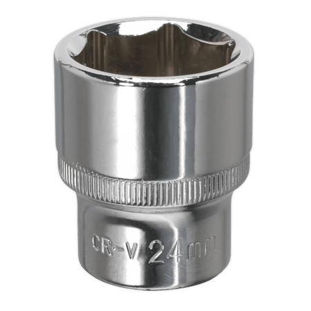 Sealey WallDrive Socket 24mm 1/2"Sq Drive Fully Polished Model No-SP1224