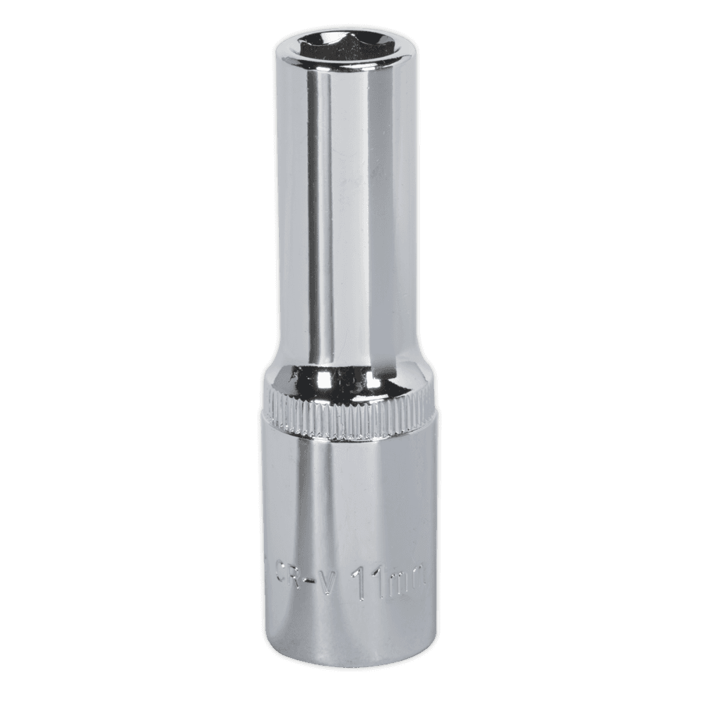 Sealey WallDrive Socket 11mm Deep 1/2"Sq Drive Fully Polished Model No-SP1211D