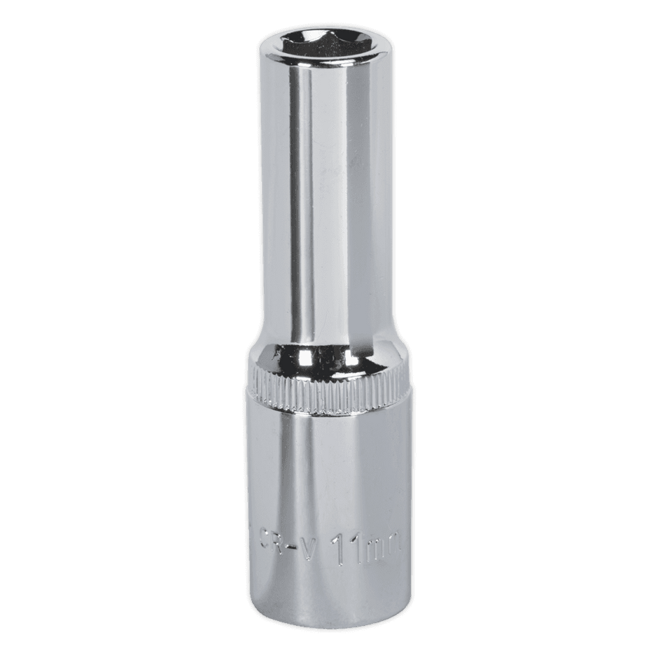 Sealey WallDrive Socket 11mm Deep 1/2"Sq Drive Fully Polished Model No-SP1211D