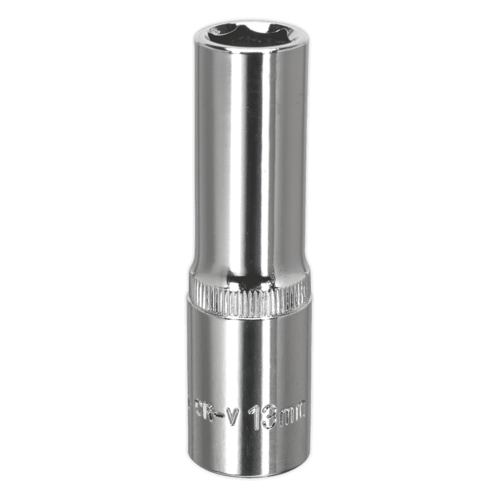 Sealey WallDrive Socket 13mm Deep 1/2"Sq Drive Fully Polished Model No-SP1213D