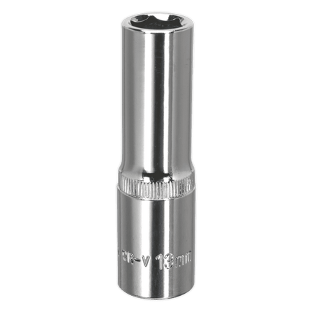Sealey WallDrive Socket 13mm Deep 1/2"Sq Drive Fully Polished Model No-SP1213D