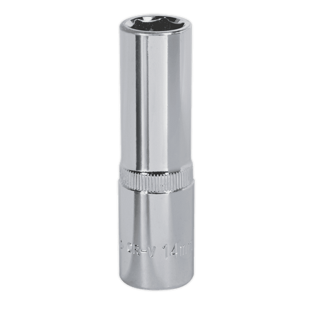 Sealey WallDrive Socket 14mm Deep 1/2"Sq Drive Fully Polished Model No-SP1214D