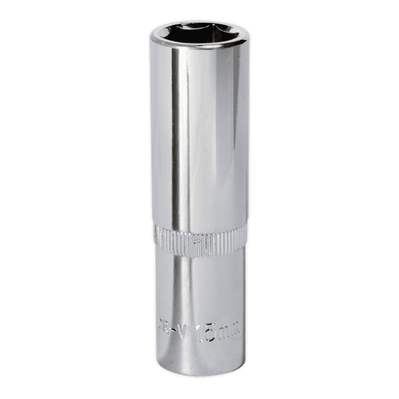 Sealey WallDrive Socket 15mm Deep 1/2"Sq Drive Fully Polished Model No-SP1215D