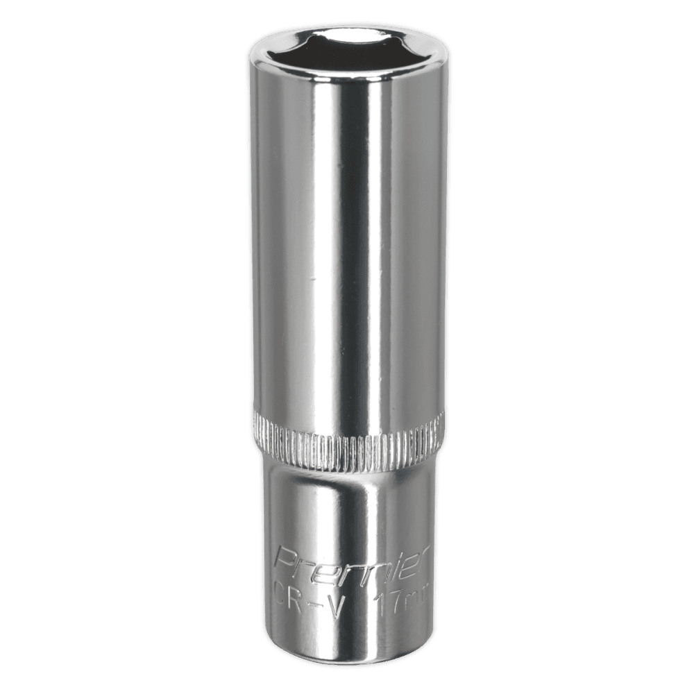 Sealey WallDrive Socket 17mm Deep 1/2"Sq Drive Fully Polished Model No-SP1217D