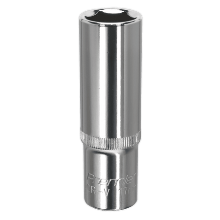 Sealey WallDrive Socket 17mm Deep 1/2"Sq Drive Fully Polished Model No-SP1217D