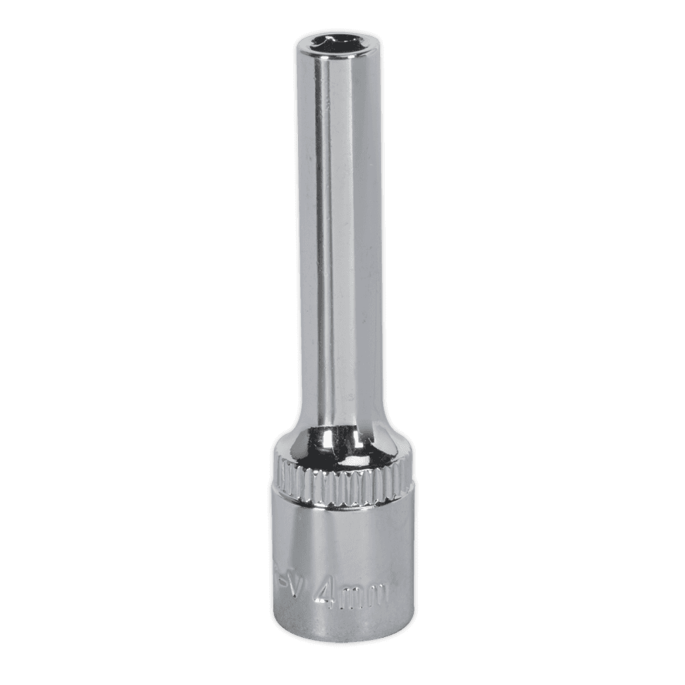 Sealey WallDrive Socket 4mm Deep 1/4"Sq Drive Fully Polished Model No-SP1404D