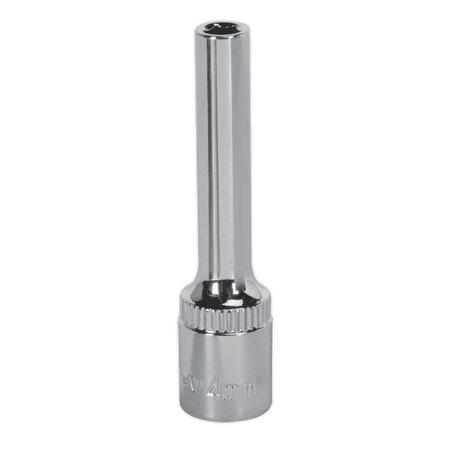 Sealey WallDrive Socket 4mm Deep 1/4"Sq Drive Fully Polished Model No-SP1404D