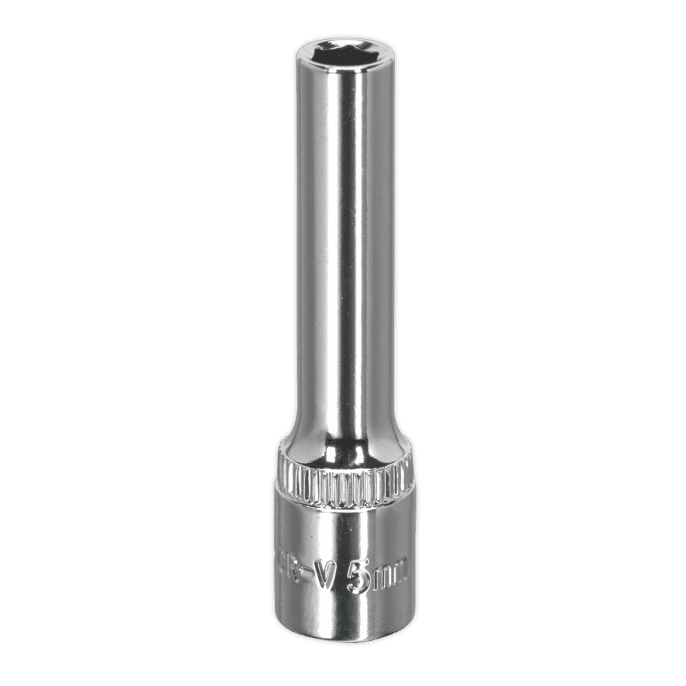 Sealey WallDrive Socket 5mm Deep 1/4"Sq Drive Fully Polished Model No-SP1405D