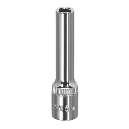 Sealey WallDrive Socket 5mm Deep 1/4"Sq Drive Fully Polished Model No-SP1405D