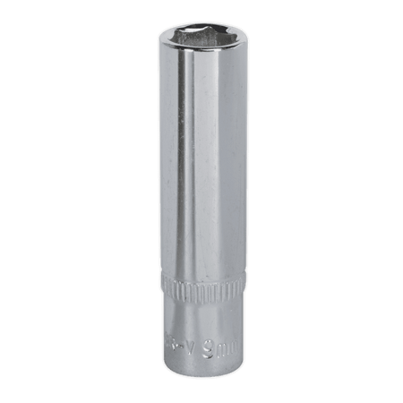Sealey WallDrive Socket 9mm Deep 1/4"Sq Drive Fully Polished Model No-SP1409D