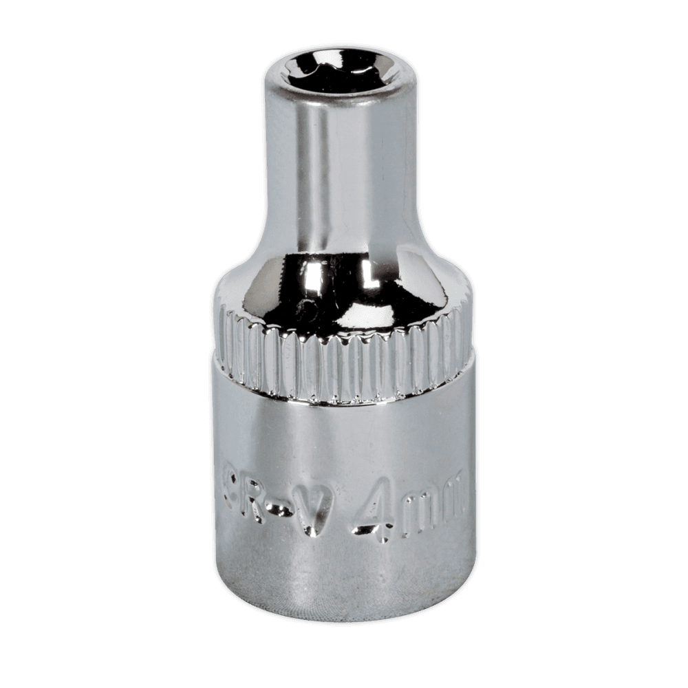 Sealey WallDrive Socket 4mm 1/4"Sq Drive Fully Polished Model No-SP1404