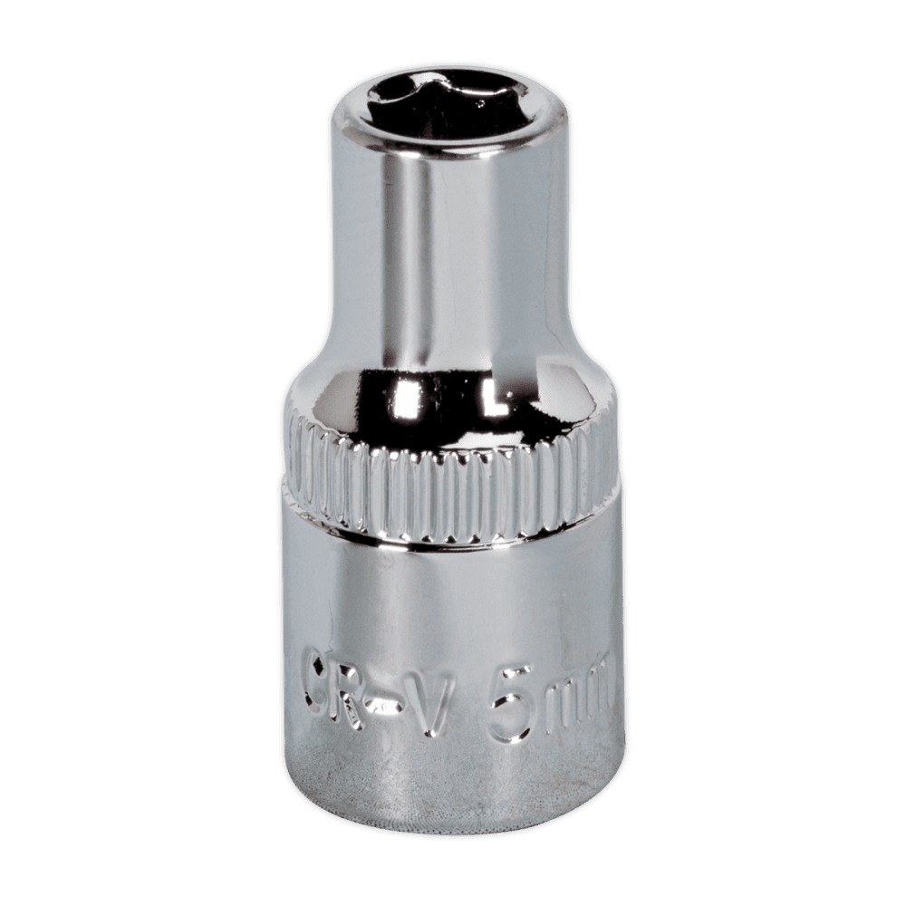Sealey WallDrive Socket 5mm 1/4"Sq Drive Fully Polished Model No-SP1405