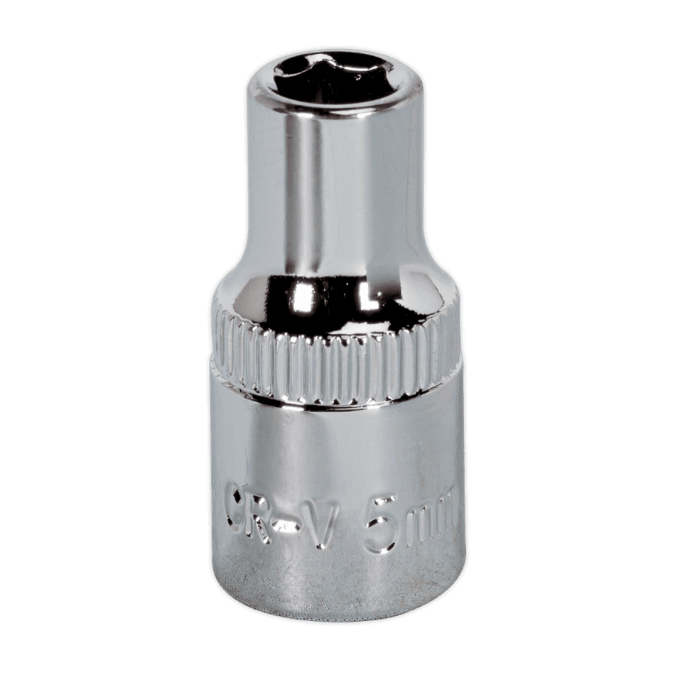 Sealey WallDrive Socket 5mm 1/4"Sq Drive Fully Polished Model No-SP1405