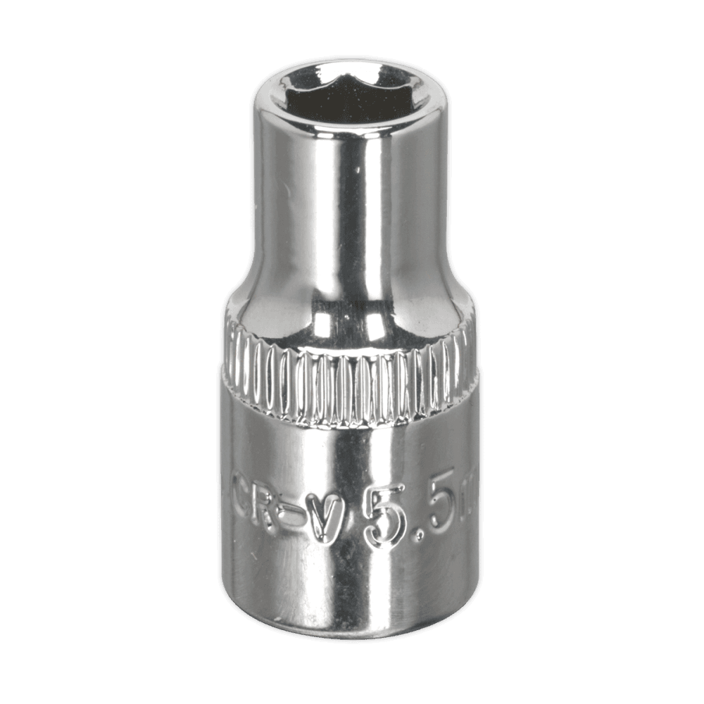 Sealey WallDrive Socket 5.5mm 1/4"Sq Drive Fully Polished Model No-SP14055