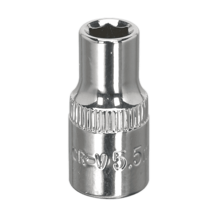 Sealey WallDrive Socket 5.5mm 1/4"Sq Drive Fully Polished Model No-SP14055