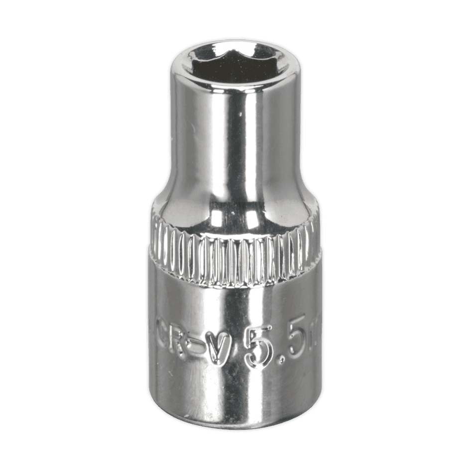 Sealey WallDrive Socket 5.5mm 1/4"Sq Drive Fully Polished Model No-SP14055
